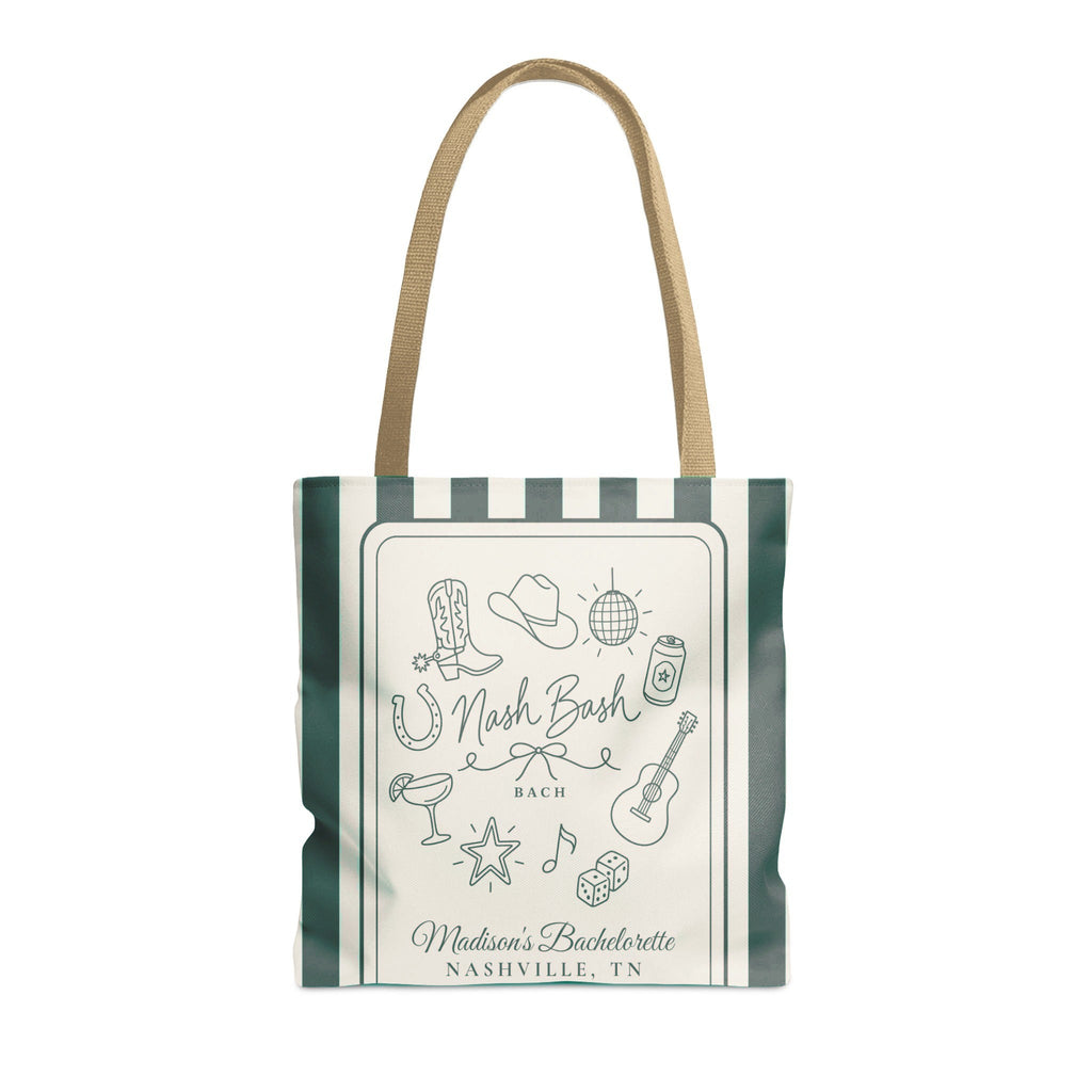 Nash Bash striped tote bag, Blue Spruce
