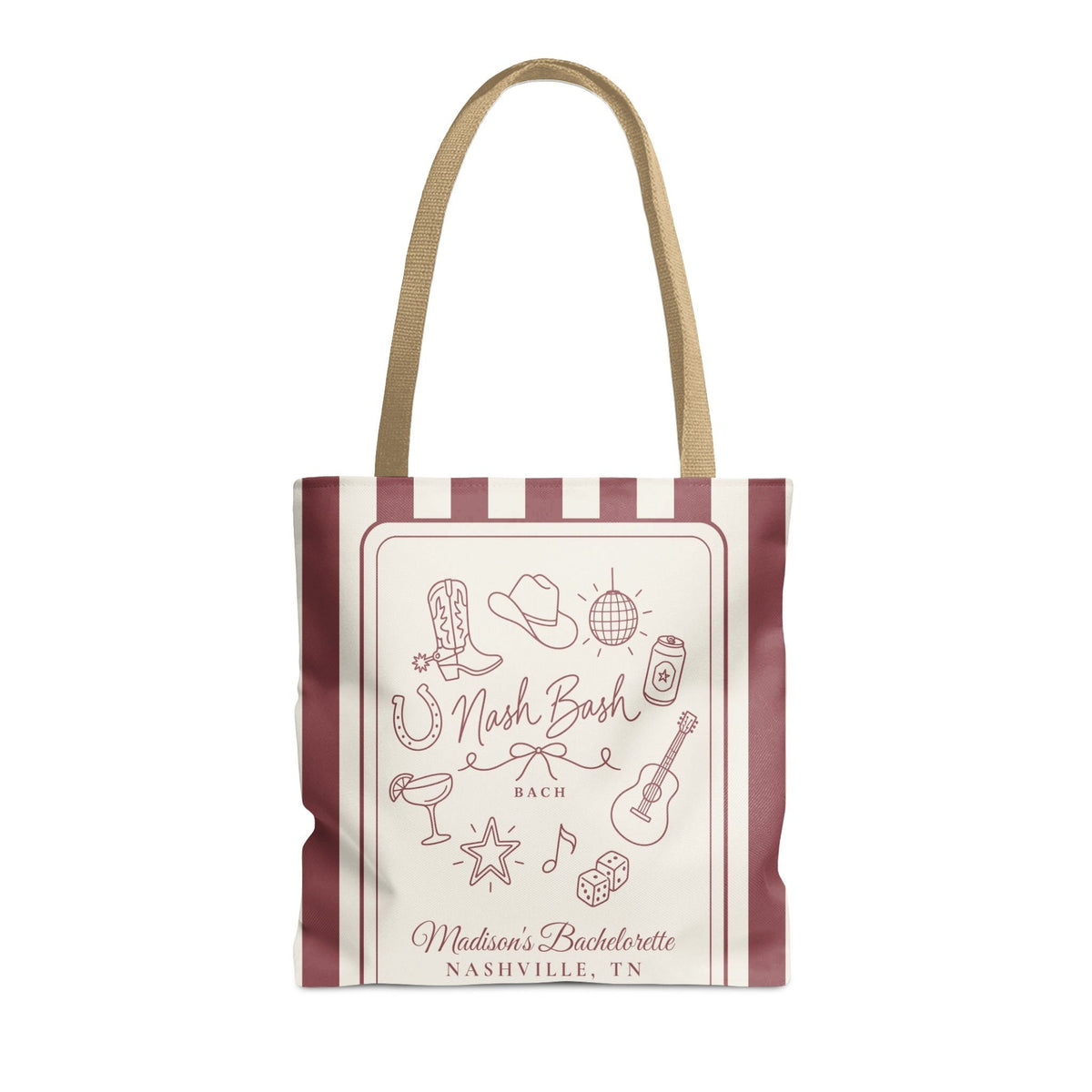 Nash Bash striped tote bag, Chili