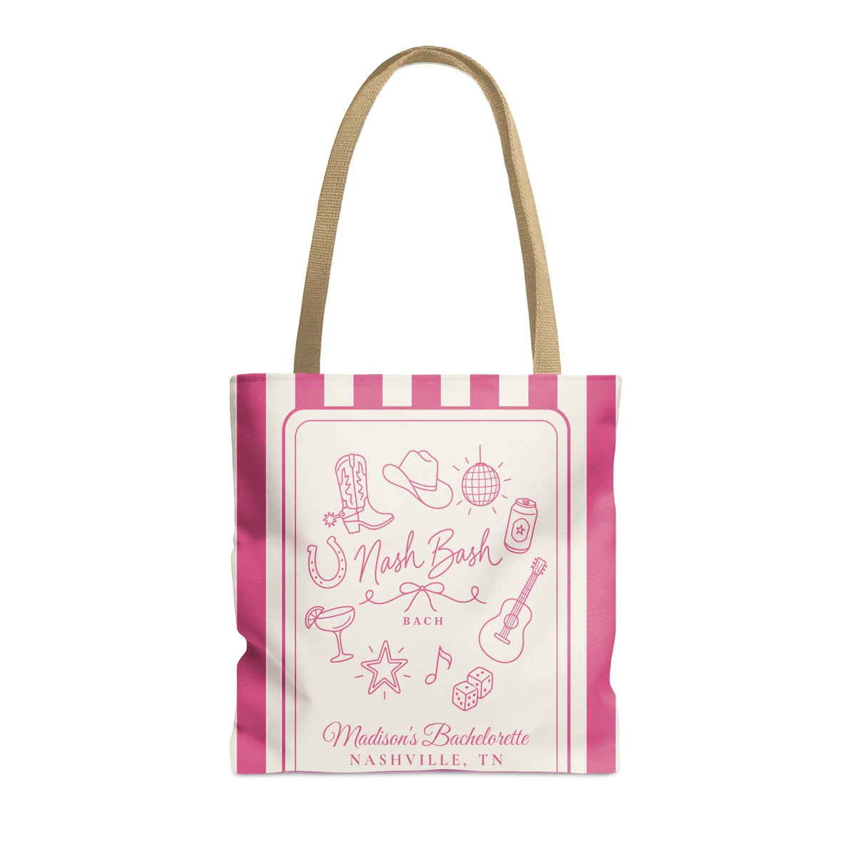 Nash Bash striped tote bag, Crunchberry