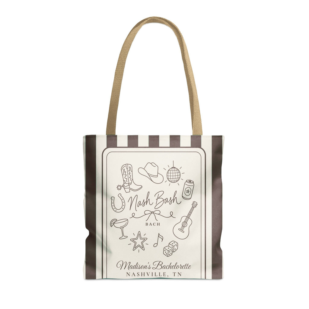 Nash Bash striped tote bag, Espresso