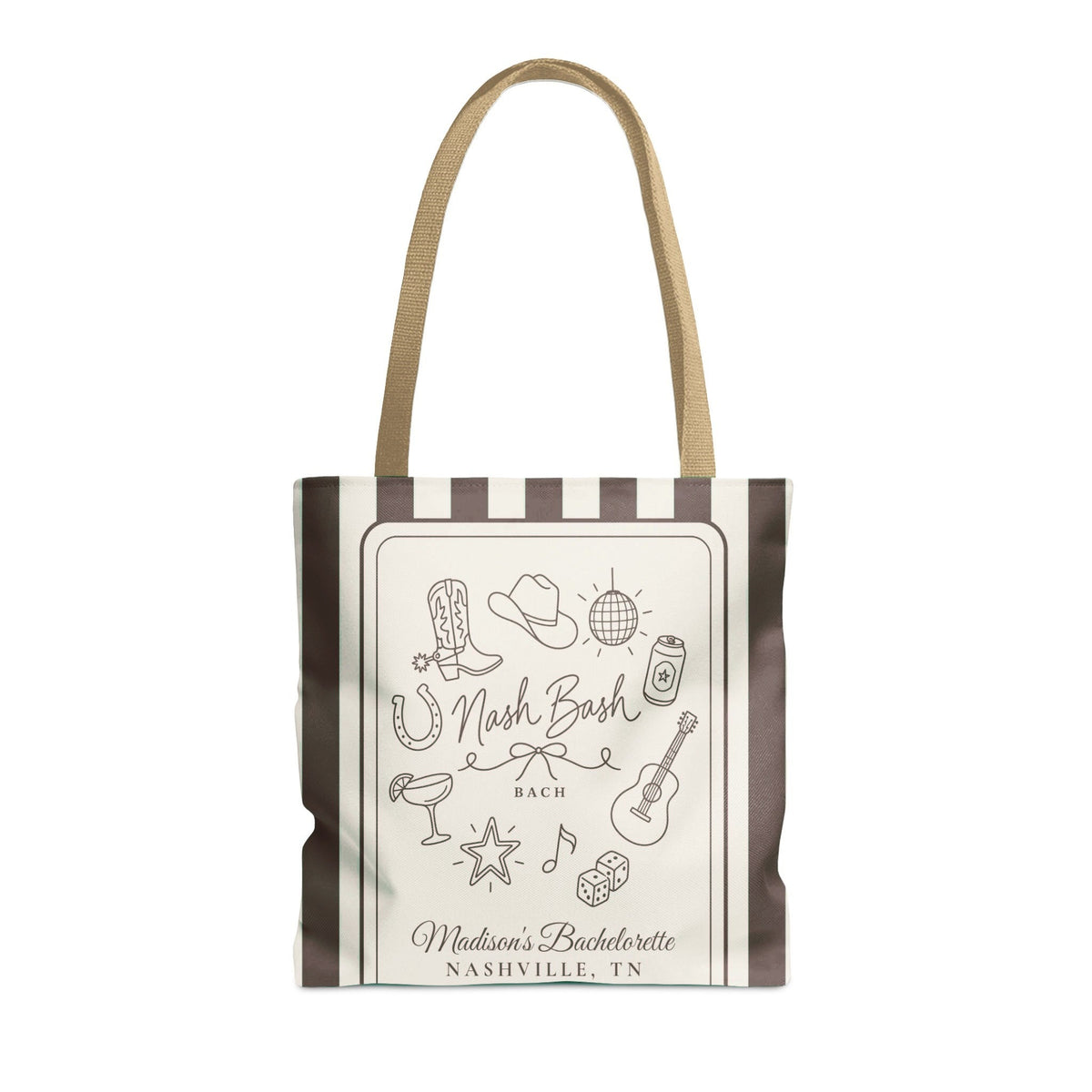 Nash Bash striped tote bag, Espresso