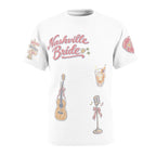 Nashville Bride Doodles T-shirt, flat front