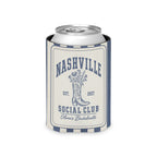 Nashville Social Club striped can cooler, Blue Jean