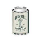 Nashville Social Club striped can cooler, Blue Spruce