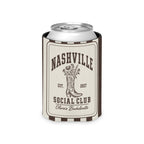 Nashville Social Club striped can cooler, Espresso