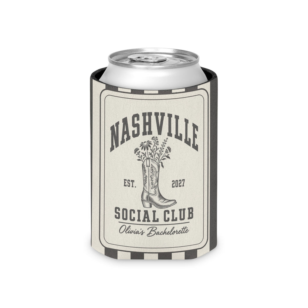 Nashville Social Club striped can cooler, Pepper