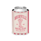 Nashville Social Club striped can cooler, Watermelon