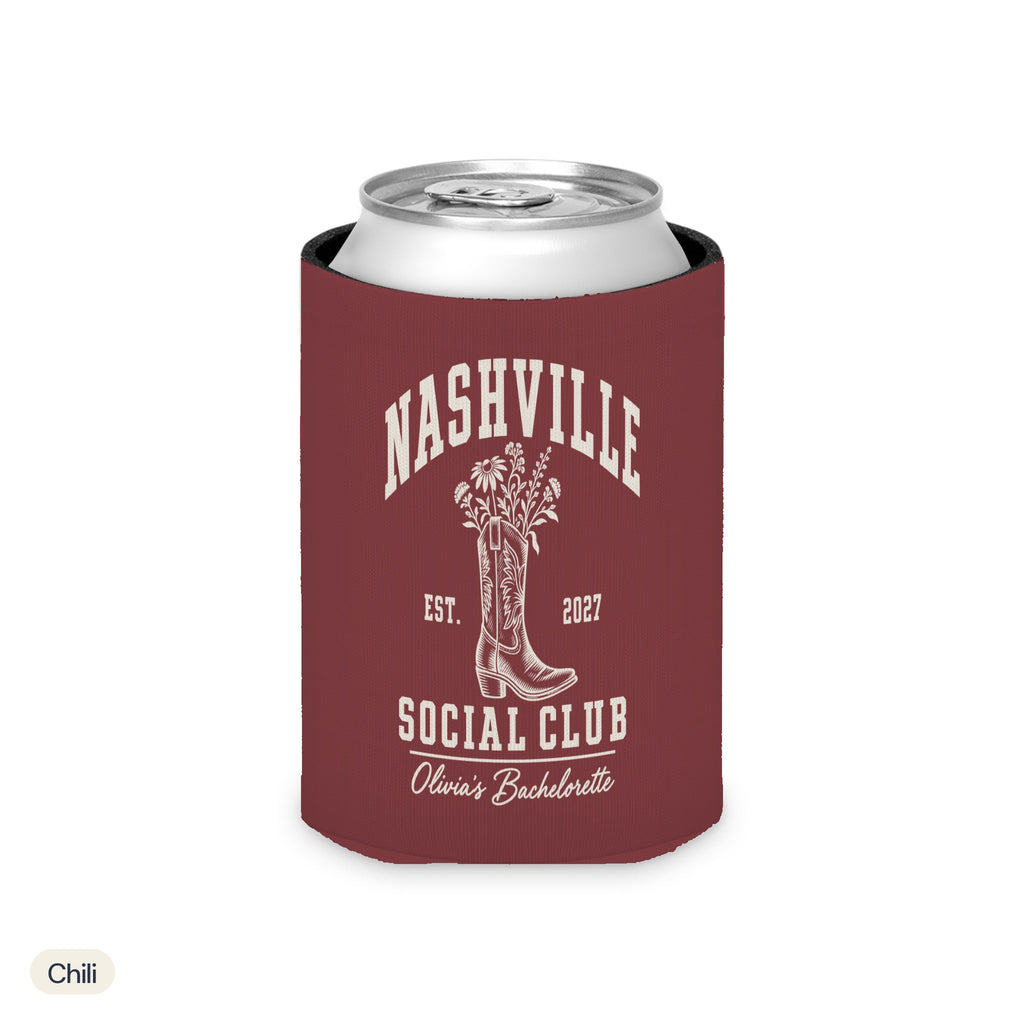 Nashville Social Club solid can cooler, Regular, Chili