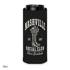 Nashville Social Club solid can cooler, Slim, Black