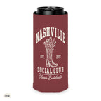 Nashville Social Club solid can cooler, Slim, Chili