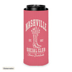 Nashville Social Club solid can cooler, Slim, Watermelon