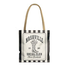 Nashville Social Club striped tote bag, Black