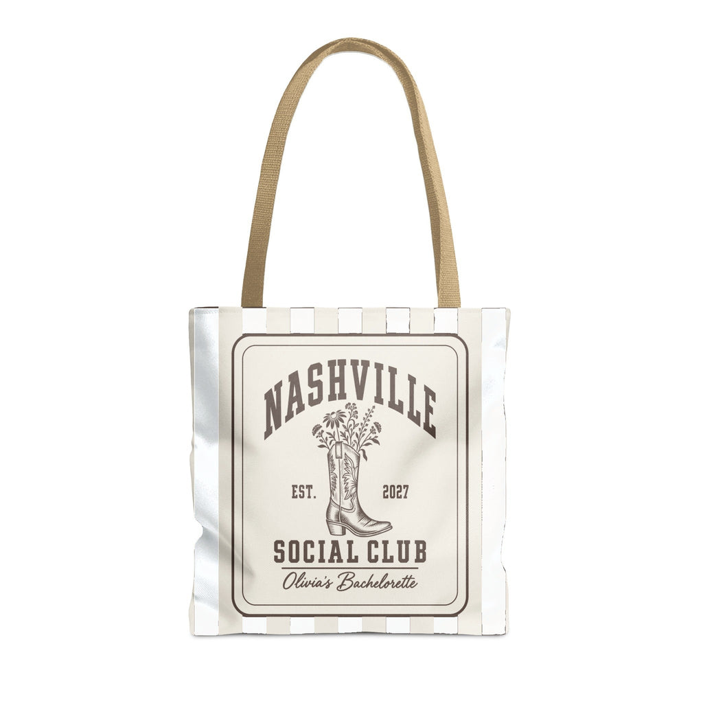 Nashville Social Club striped tote bag, Bride