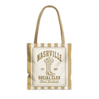 Nashville Social Club striped tote bag, Mustard