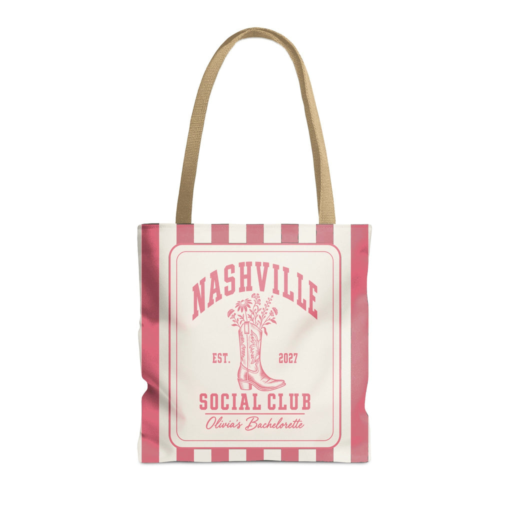 Nashville Social Club striped tote bag, Watermelon