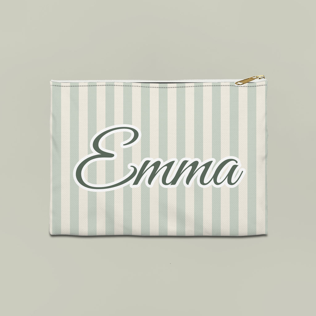 Last Toast On The Coast name pouch, Large, Bay stripes