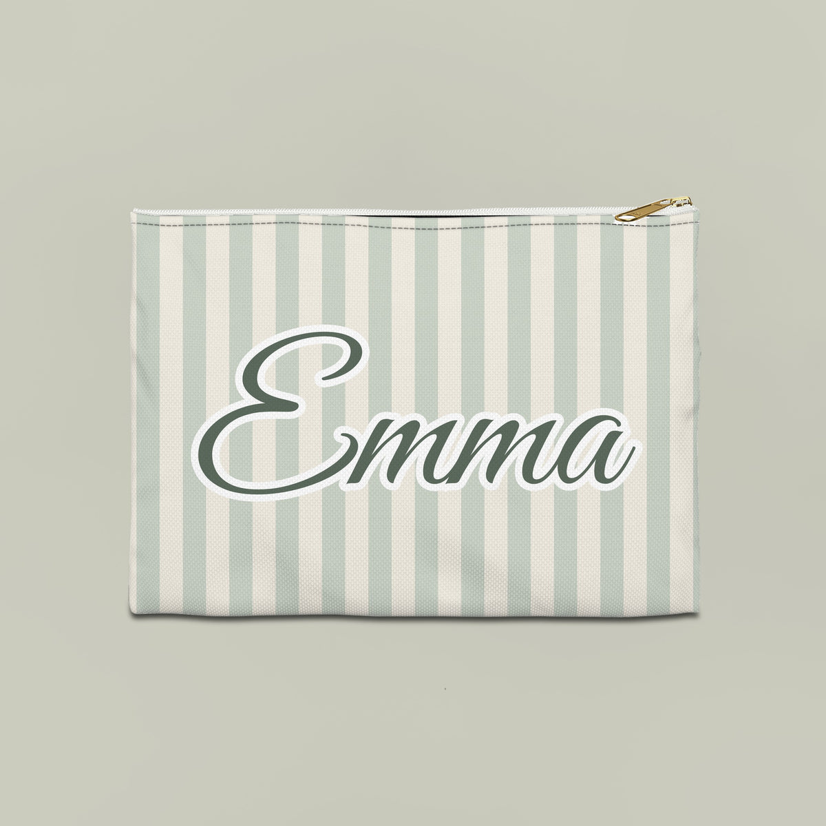 Last Toast On The Coast name pouch, Large, Bay stripes
