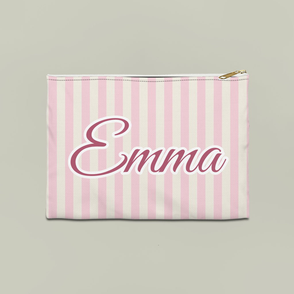 Last Toast On The Coast name pouch, Large, Blossom stripes