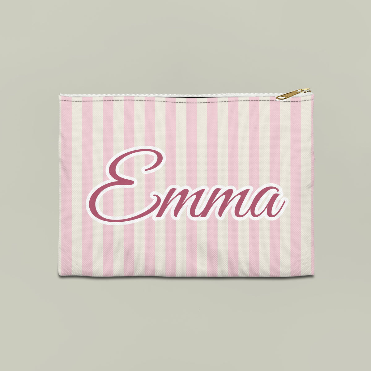 Last Toast On The Coast name pouch, Large, Blossom stripes