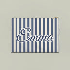 Last Toast On The Coast name pouch, Large, Blue Jean stripes