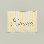 Last Toast On The Coast name pouch, Large, Butter stripes