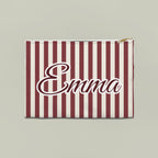 Striped custom name pouch, Large, Chili stripes