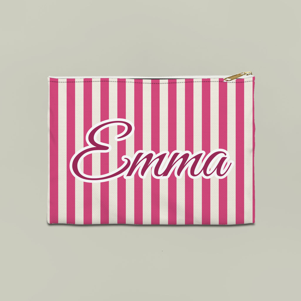 Last Toast On The Coast name pouch, Large, Crunchberry stripes