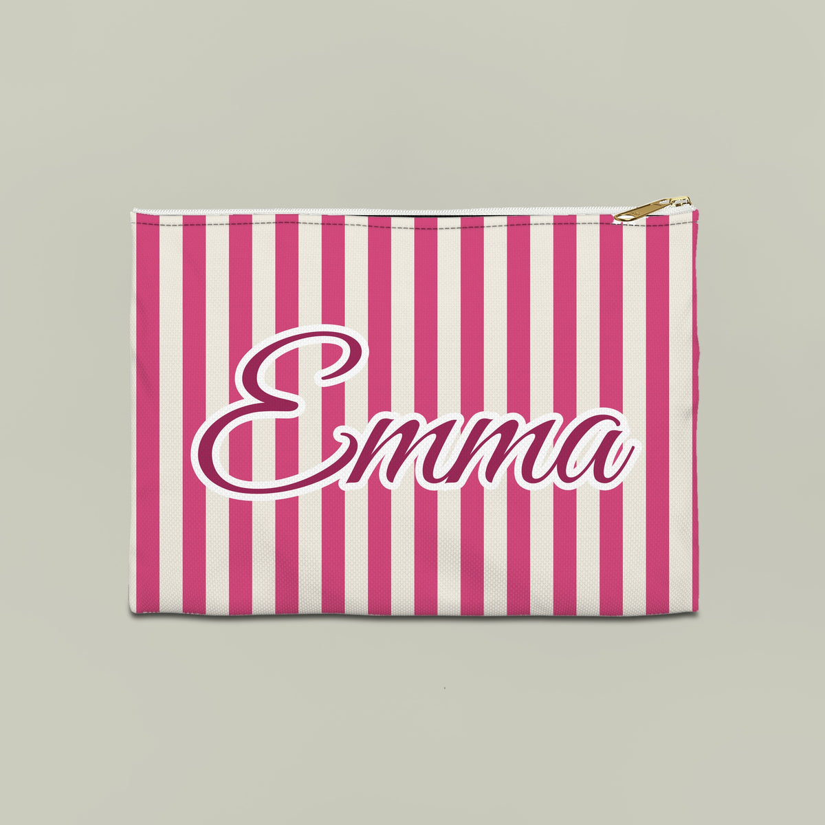 Last Toast On The Coast name pouch, Large, Crunchberry stripes