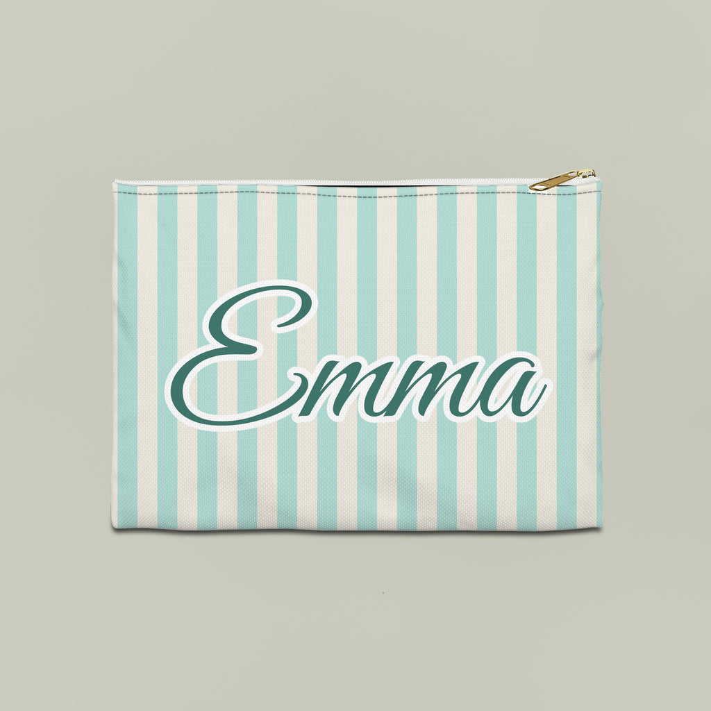 Last Toast On The Coast name pouch, Large, Island Reef stripes