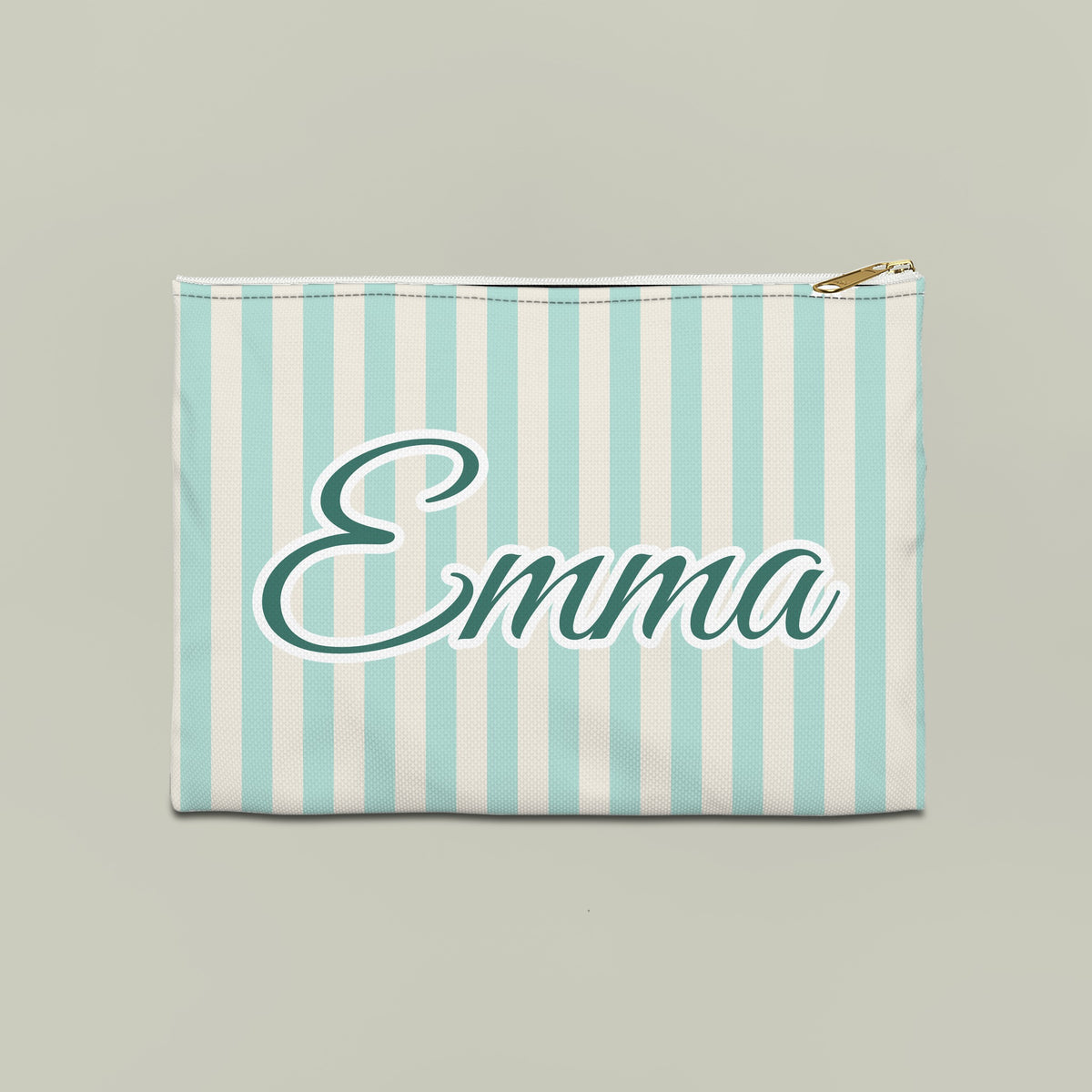 Last Toast On The Coast name pouch, Large, Island Reef stripes
