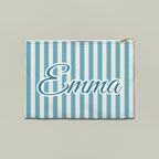 Last Toast On The Coast name pouch, Large, Lagoon Blue stripes