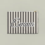 Last Toast On The Coast name pouch, Large, Pepper stripes