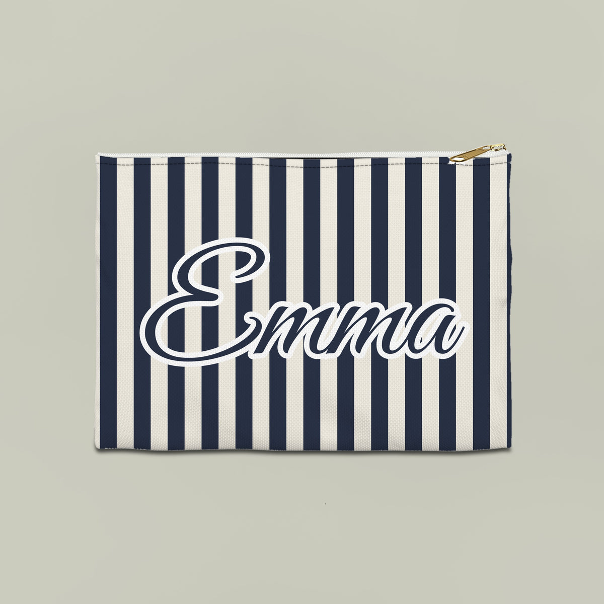 Last Toast On The Coast name pouch, Large, True Navy stripes