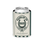 Saddlin' Up & Settlin' Down striped can cooler, Blue Spruce