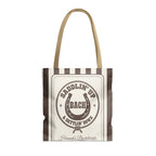 Saddlin' Up & Settlin' Down striped tote bag, Espresso