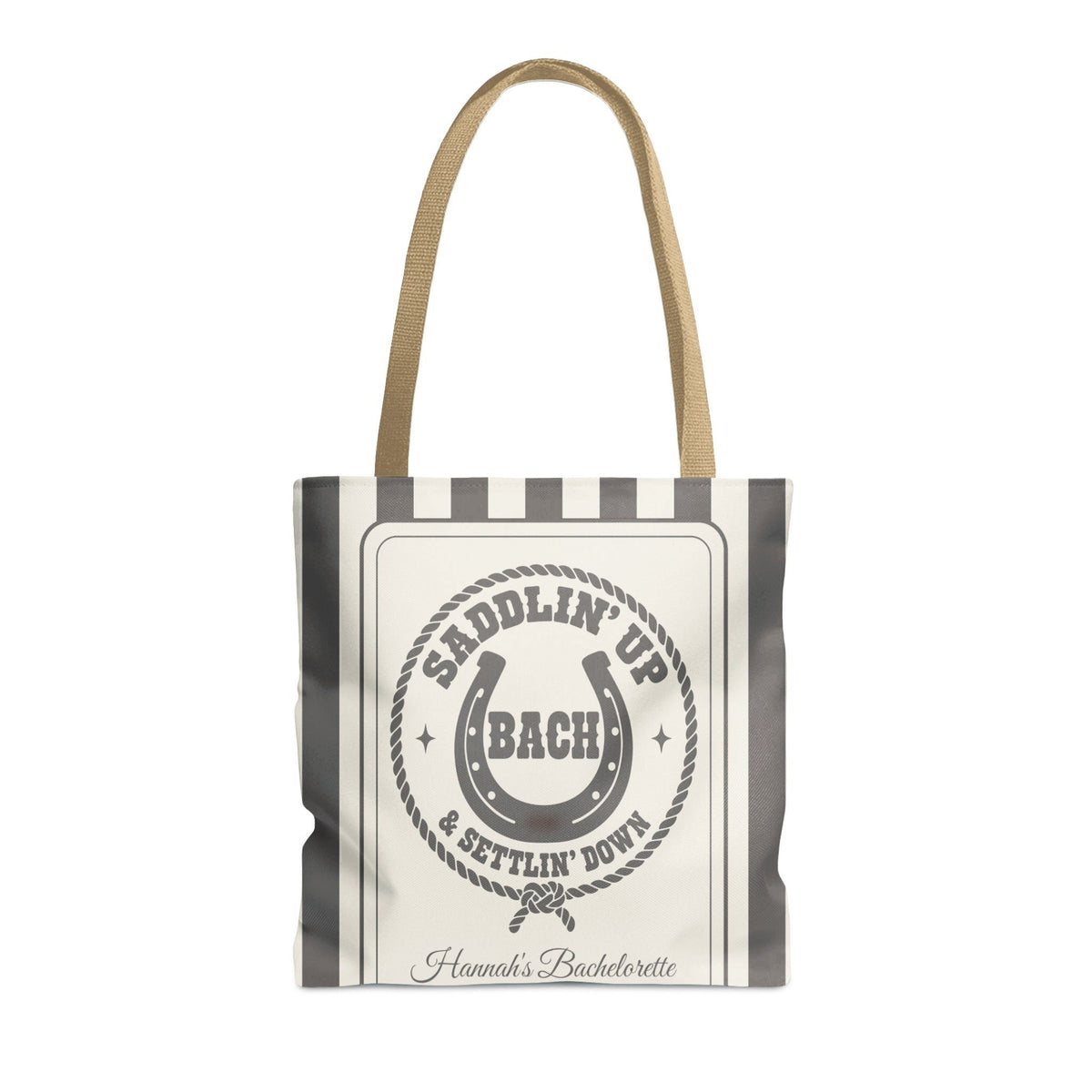 Saddlin' Up & Settlin' Down striped tote bag, Pepper