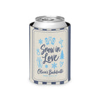 Snow In Love striped can cooler, Blue Jean