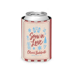 Snow In Love striped can cooler, Crimson