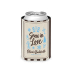 Snow In Love striped can cooler, Espresso