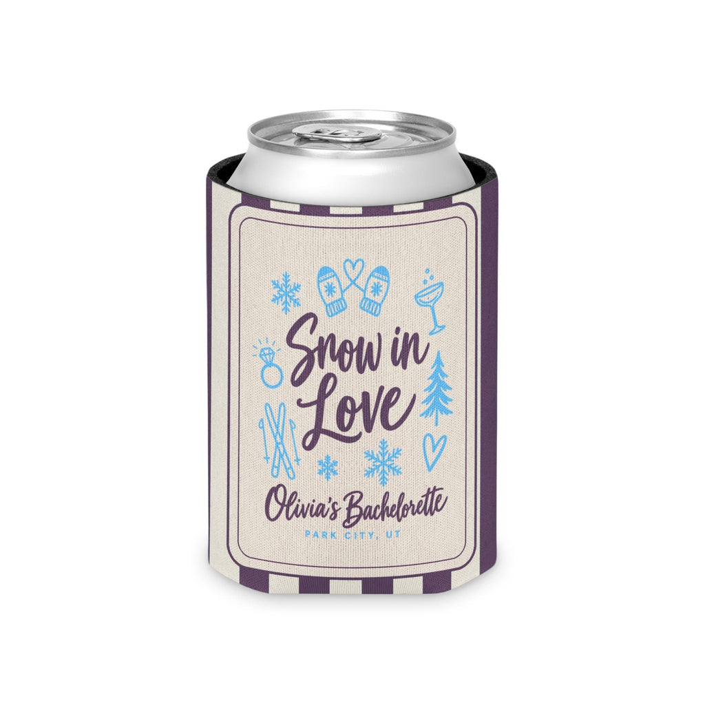 Snow In Love striped can cooler, Grape