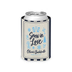 Snow In Love striped can cooler, True Navy