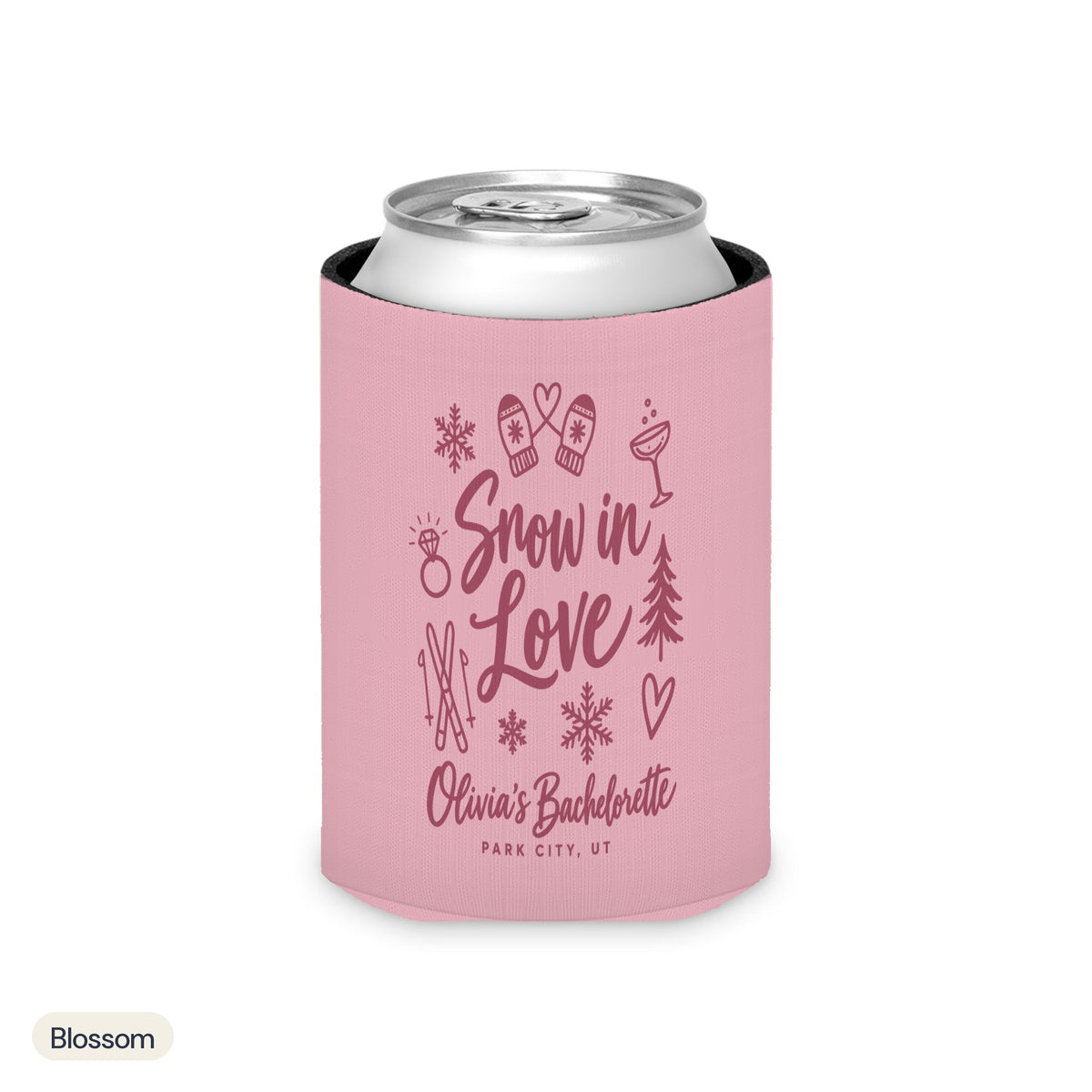 Snow In Love solid can cooler, Regular, Blossom