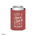 Snow In Love solid can cooler, Regular, Crimson
