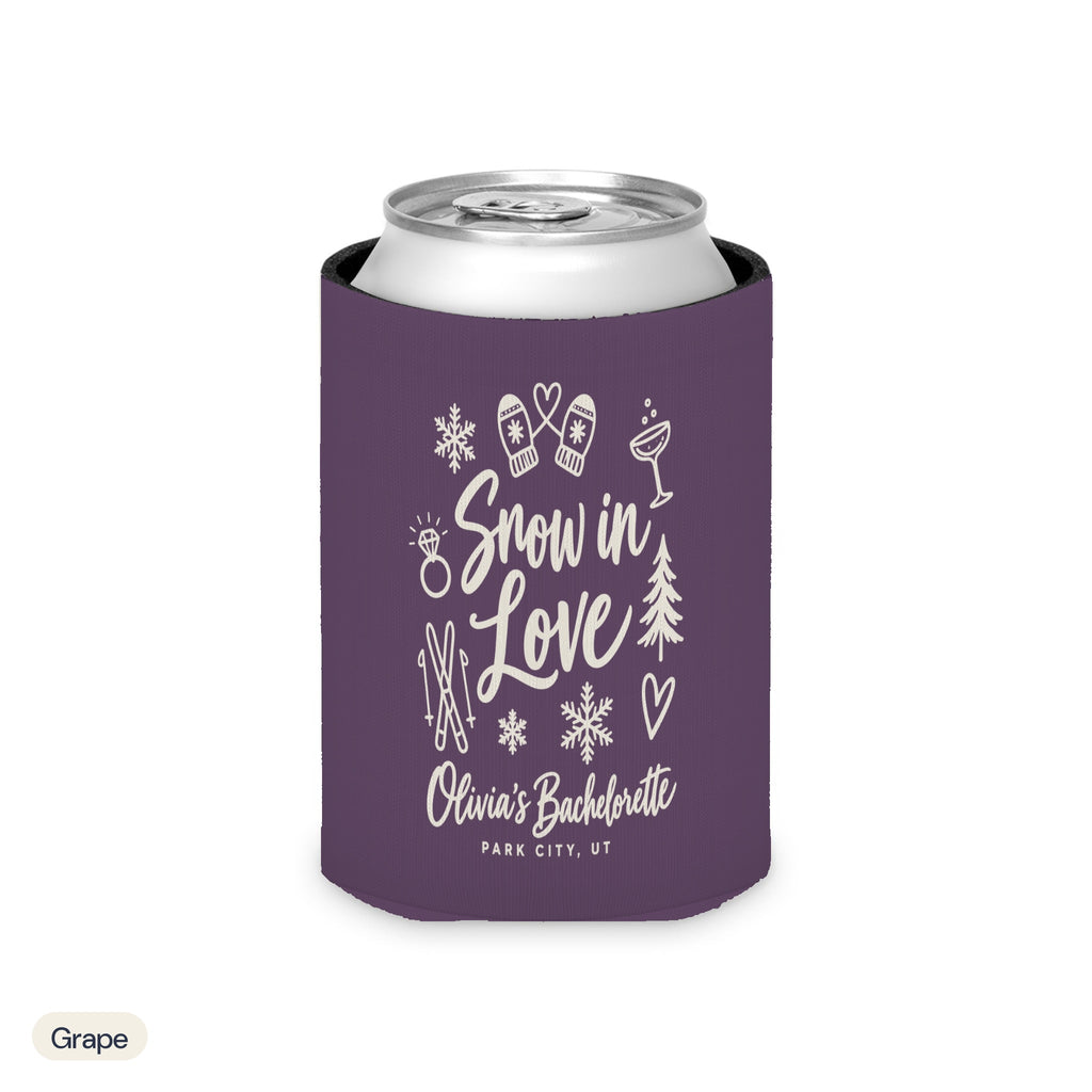Snow In Love solid can cooler, Regular, Grape