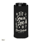Snow In Love solid can cooler, Slim, Black
