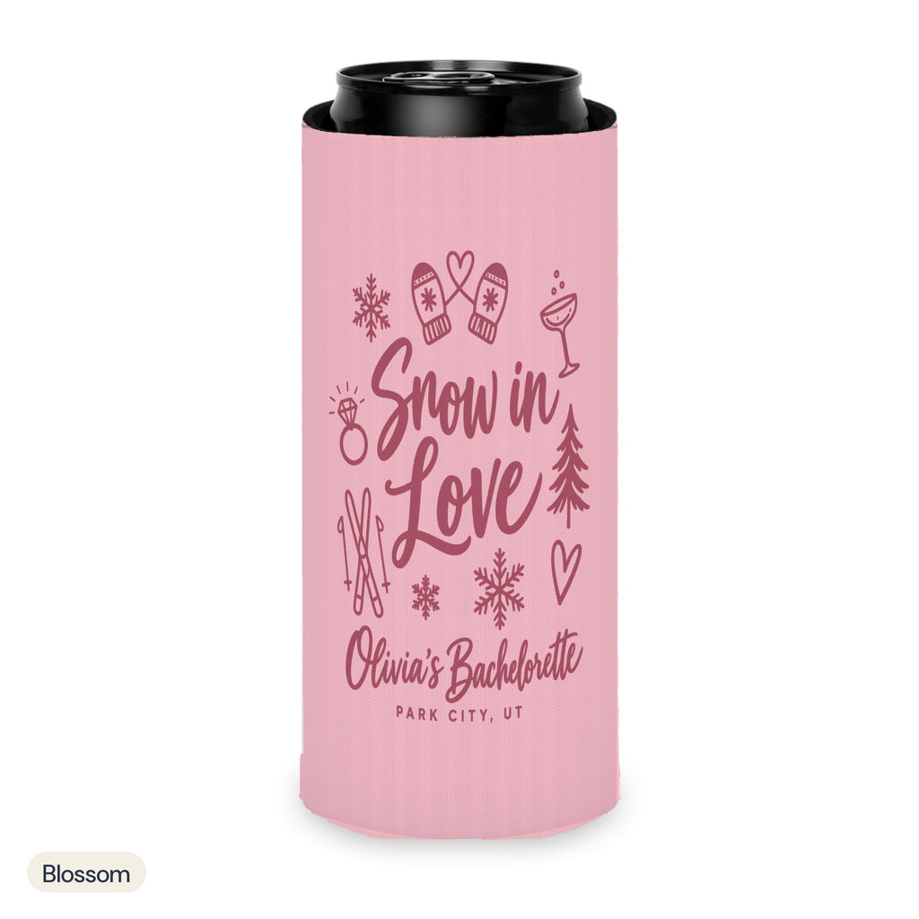 Snow In Love solid can cooler, Slim, Blossom