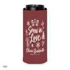 Snow In Love solid can cooler, Slim, Chili