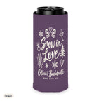 Snow In Love solid can cooler, Slim, Grape