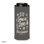 Snow In Love solid can cooler, Slim, Pepper