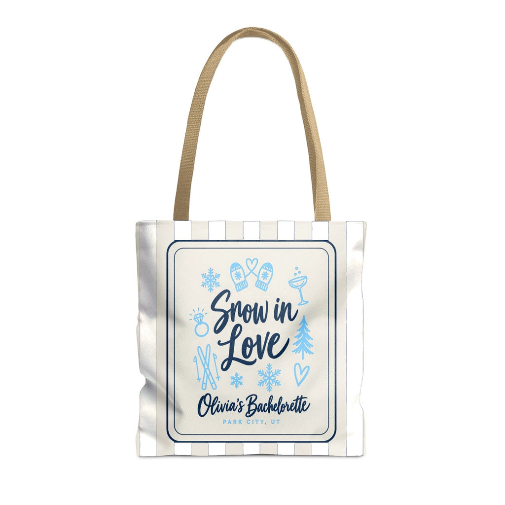 Snow In Love striped tote bag, Bride